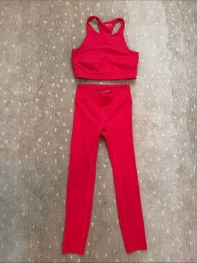 Outdoor Voices Red Workout Set